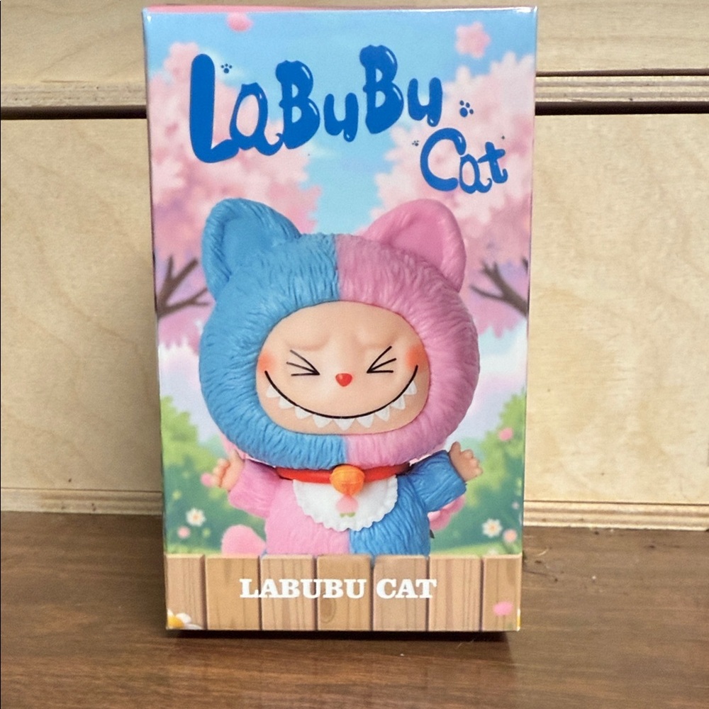 Labubu cat Pink and Green. Figure